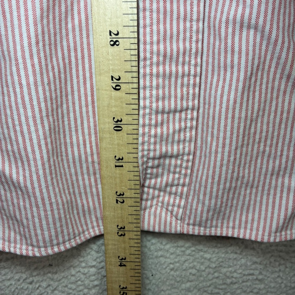 Ralph Lauren Flesh Pony Blake Oxford Shirt Men XL Red Striped Long Sleeve OCBD - Picture 6 of 7